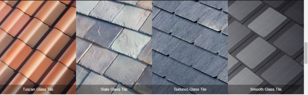 Types of solar tiles